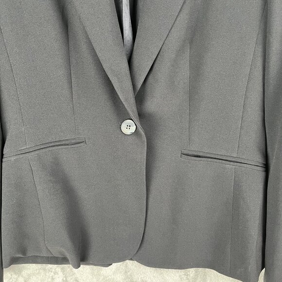 Jones & Co Essentials Blazer Women’s Size 4 Black Stretch Padded Shoulder Work - Picture 6 of 10